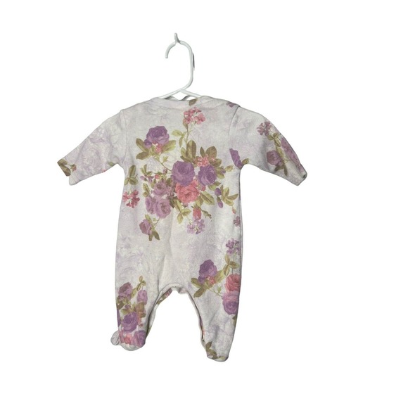 vintage cachcach purple floral one piece romper 0-3 months - Picture 2 of 2